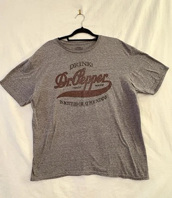 Camiseta gris Dr. Pepper de manga corta para hombre 2XL Drink Foto 1 de 3