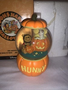 Disney Winnie the Pooh Feliz Halloween Musical Globo de Nieve Piglet Pumpkin Hunny - Imagen 1 de 11