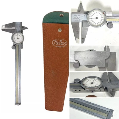 Helios Vtg Caliper J.T. Morris .001 White Face 9in West Germany +Case INCOMPLETE - Image 1 of 4