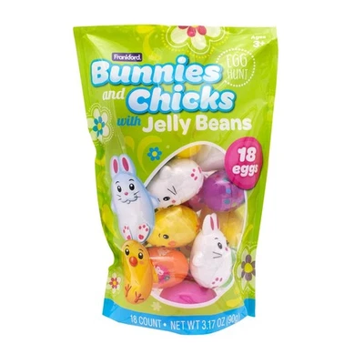Bunnies and Chicks Egg Hunt with Jelly Beans 18 Candy Filled Easter Eggs 2.82oz - Image 1 of 4