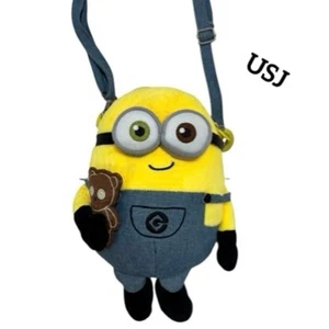 USJ Minion Bob Plush Pouch Bag Yellow 8.9in x 5.9in - Picture 1 of 11