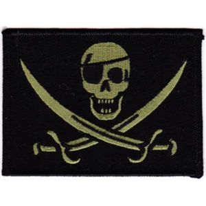 Color Seal OIF OEF One Eye Calico Jack Pirate Patch Acu - Bild 1 von 6