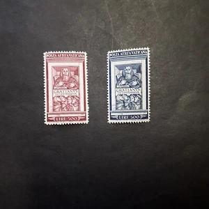 VATIKAN 1951 / LUFTPOST, SERIE VON 2 UNVERSEHRTEN WERTEN MNH ** C / ZERTIFIKAT - Bild 1 von 3