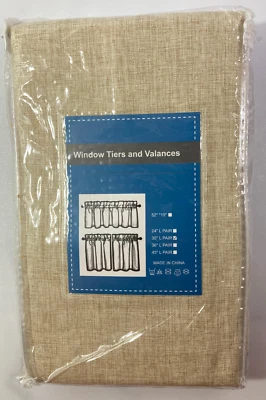 Paneles de nivel cortinas de ventana 2 piezas 30 pulgadas L x 52 pulgadas W marrón topo cocina baño Foto 1 de 4
