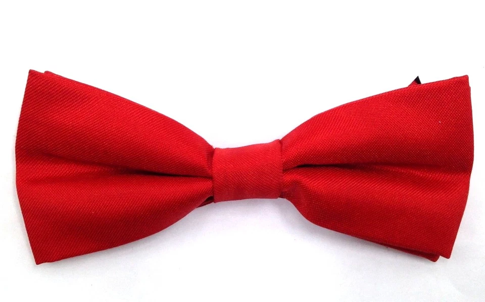 $100 Bloomingdale'S New Men'S Solid Red Classic Suit Adjustable Bow Tie Bowtie - Image 1 of 1