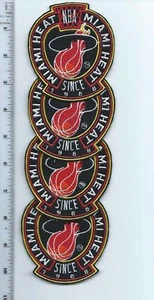 Lot of 4 NBA Miami Heat Since 1988 Sew On Patch 3.75" x 3.5" FREE SHIPPING!!! - Picture 1 of 1