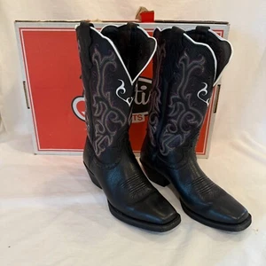 Stivali donna western cowgirl Justin L2554 Stampede Collection 13" neri taglia 6,5 - Foto 1 di 16