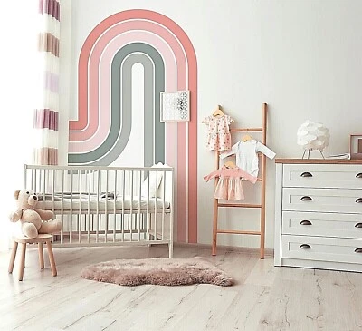 Colorful Fountain Rainbow Wall Decals, Stickers, Mural, Wall Art Decoration 698 - Image 1 of 4