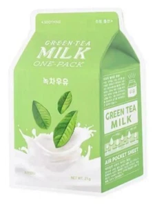 A'Pieu Green Tea Milk Sheet Mask, 1 Fabric Sheet - Picture 1 of 1