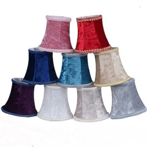 Small Lampshade Crushed Velvet Lamp Drum Shade Table Ceiling Light Cover Vintage - Imagen 1 de 20