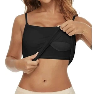 Tank Tops with Built in Bra for Women Adjustable Spaghetti Strap Size L - Picture 1 of 4