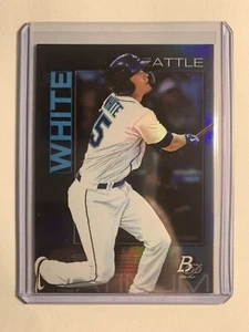 2020 Bowman Platinum Evan White RC Prospect Seattle Mariners #TOP-3 - Picture 1 of 2