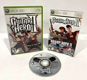GUITAR HERO II MICROSOFT XBOX 360 COMPLETE W/ MANUAL 2007 ACTIVISION RED OCTANE - Picture 1 of 4