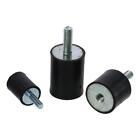 M6 M8 M10 Thread Rubber Mounts Black Cylindrical Shock Absorber  Water Pumps