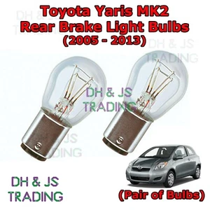For Toyota Yaris Rear Brake Light Bulbs Pair of Stop / Tail Bulb MK2 (05-13) - Picture 1 of 1