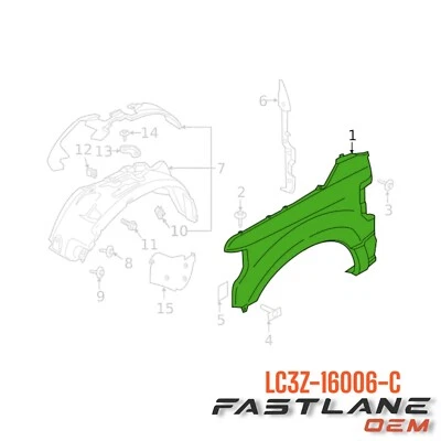 Guardabarros delantero izquierdo Ford F-350 Super Duty 2020-2022 nuevo OEM LC3Z-16006-C Foto 1 de 4