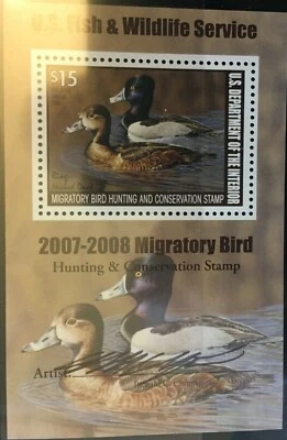US #RW74b $15.00 Clifton, Ring Necked Duck,  Mint Never Hinged PSE Expertise - Image 1 of 2