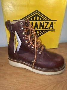 Botas de trabajo Bonanza unisex de 8"" punta borgoña suave resistentes al aceite para hombre 5 mujeres 7 - Imagen 1 de 21