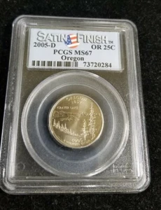 2005 D 25c State of Oregon Quarter-PCGS MS67-Satin Finish Label - Picture 1 of 2