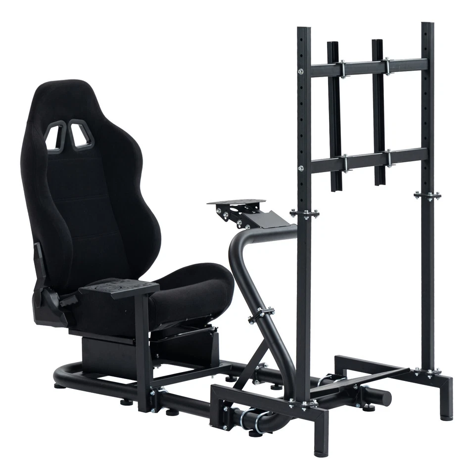 Minneer Immersive Racing Sim Cockpit with Seat & TV Stand Fit Logitech G920 G923 - Image 1 of 1