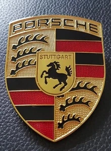 Orig. Porsche Wappen Deckelwappen Emblem Haube Motorhaube 911 997 Boxster Stifte - Bild 1 von 4