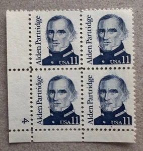 US Stamps Scott 1854 11c plt blk Great Americans Alden Partridge 1985 M/NH - Picture 1 of 3