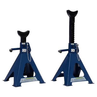 6 Ton (12,000 LBs) Torin Steel Heavy Duty Jack Stands Double Locking 2 Pack Blue - Image 1 of 4