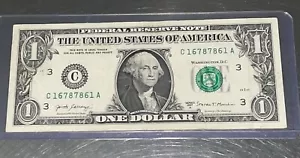 C 16787861 **BINÄRE REPEATER** $ 1 EIN DOLLAR BANKNOTE AUSGEFALLENE SERIE # - Bild 1 von 7