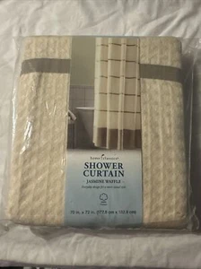Kohls' Home Classics Shower Curtain - Jasmine Waffle 70"x72" NEW Beige Cream - Picture 1 of 3