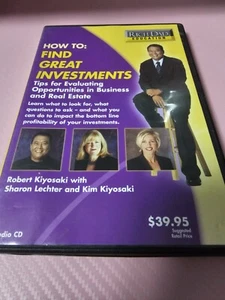 How To: Find Great Investments Audio CD Robert Kiyosaki Rich Dad Education-Used - Picture 1 of 2