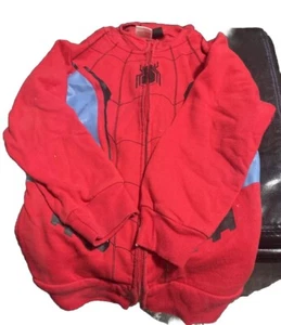 Marvel Spiderman Kids Full Zip Sweater Character Hoodie Youth Small Home red - Picture 1 of 4