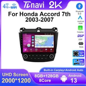 For Honda Accord 7 2003-2007 Android CarPlay Car Radio Multimedia Player Screen - Picture 1 of 31