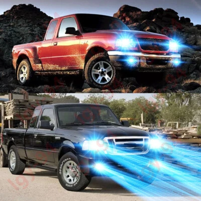 Светодиодная фара дальнего ближнего света для Ford Ranger 2001-2011 -4X 8000K + противотуманная лампа - Изображение 1 из 4