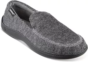 isotoner Men's Mesh Javier Closed Back Slippers, BLACK, XL 11-12 - Picture 1 of 4