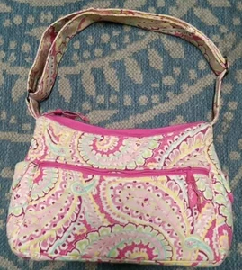 Vera Bradley Purse On The Go Bag Capri Melon Quilted Shoulder Crossbody Bag Tote - Picture 1 of 13