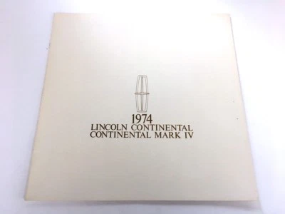 1974 Lincoln Continental and Mark IV Coupe 20page BIG Car Sales Brochure Catalog Foto 1 de 4