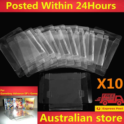 10 x Game Boy Advance SP Cartridge Protectors | Clear Plastic Display Covers - Image 1 of 3
