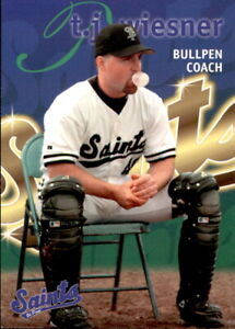 1998 St. Paul Saints Team Issue 32 T.J. Wiesner Bullpen Coach Cretin High School