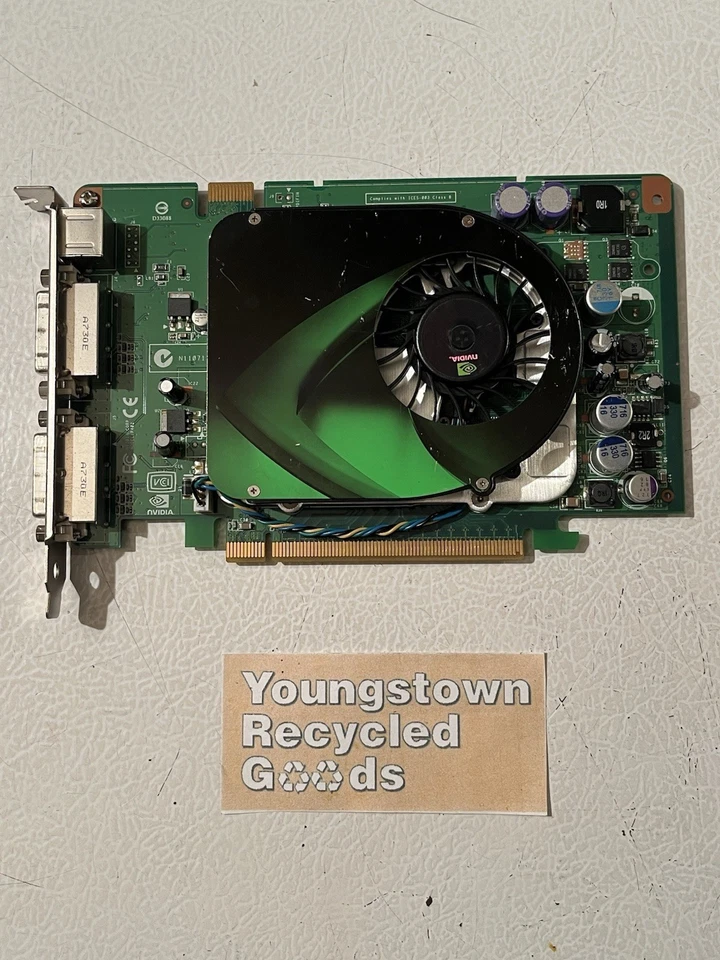 DELL NVIDIA GEFORCE 8600 GT 256MB GRAPHICS CARD PCIe 1.0 x 16 DDR3 2xDVI S-VID - Image 1 of 4