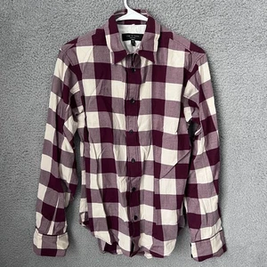 Rag & Bone Shirt Mens Small Red Fit 2 Slim Fit Button Up Engineered Check Preppy - Picture 1 of 12