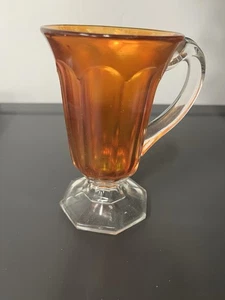 Vintage Kaiserlicher Karneval Glas Kolonial Fuß Tasse  - Bild 1 von 7