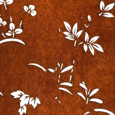 Antique Japanese Katagami Paper Kimono Stencil Katazome Leaf Plant Design C972 - Image 1 of 4