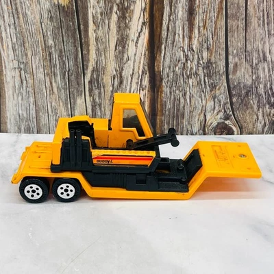 Vintage Buddy L Semi Caminhão Reboque Baixo Menino Guindaste e Trator Reboque 1970 - Imagem 1 de 4