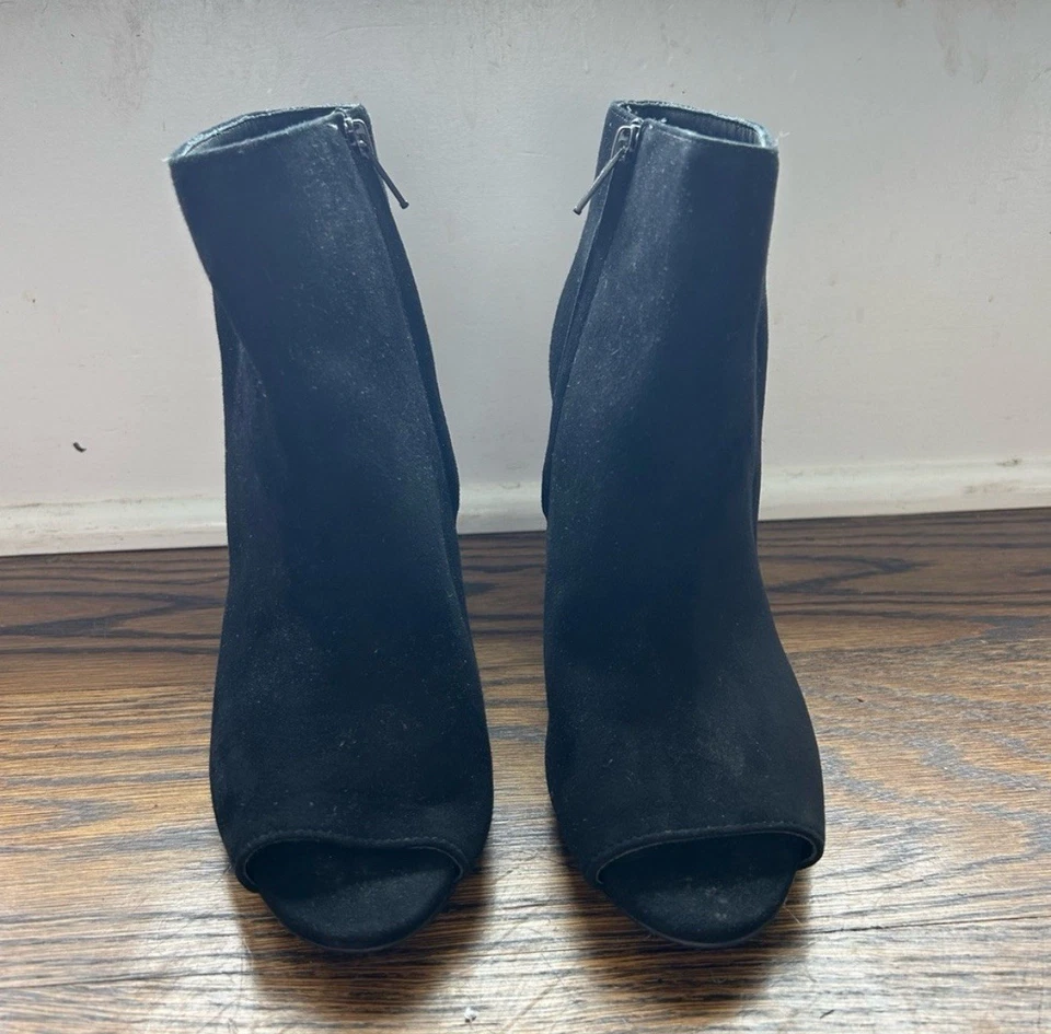 Botines Michael Kors Peep Toe tacón negro talla 6,5. Foto 1 de 4