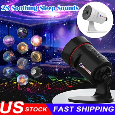Proyector Star Galaxy con 28 Blanco Sonido Ruido Planetario Luz Nocturna Decoración Habitación Foto 1 de 4
