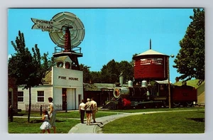 Minden NE-Nebraska, UP Windmühle & Wasserturm, antike Souvenir Vintage Postkarte - Bild 1 von 2