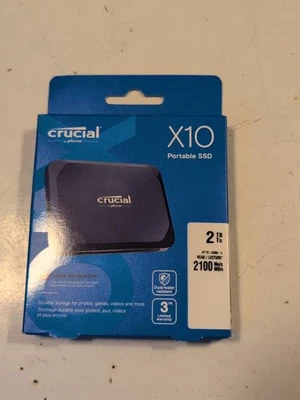 Neue Crucial X10 2TB Externe USB-C SSD - Blau - VERSIEGELT - Bild 1 von 4