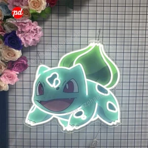 Bulbasaur Neonschild 15,7"" x 13,5"" maßgeschneidertes Pokemon Schild - Bild 1 von 2