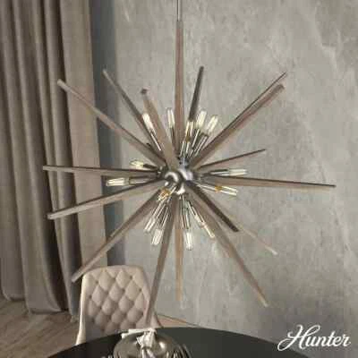 Hunter Jupiter Star 18 Light 30" Pendant Light 19343 - Palm Gold - Free Shipping - Image 1 of 3