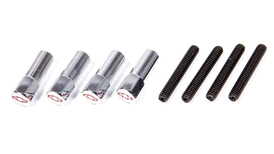 Valve Cover Nuts Chrome w/Red Bowtie PROFORM 141-909 - Image 1 of 1
